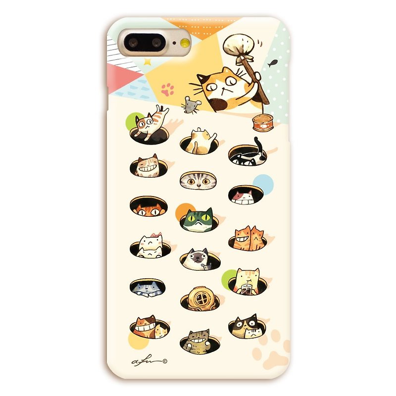 (Spot) Afu Illustration Phone Case-iPhone7Plus/7sPlus-Meow Stars Knock Knock Everyday - Phone Cases - Plastic Yellow