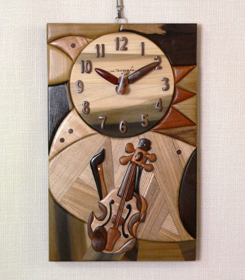 時鐘串 - 時鐘/鬧鐘 - 木頭 咖啡色