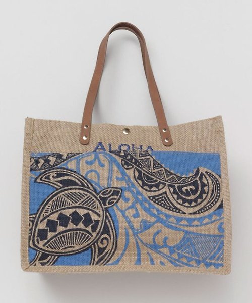 Saibaba Ethnique 【熱門預購】夏威夷風情刺繡黃麻手提包 購物袋 (3色) 42LP4201