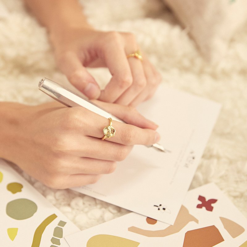 Rings Minimal Brass Gold color 5 Designs - 戒指 - 銅/黃銅 金色