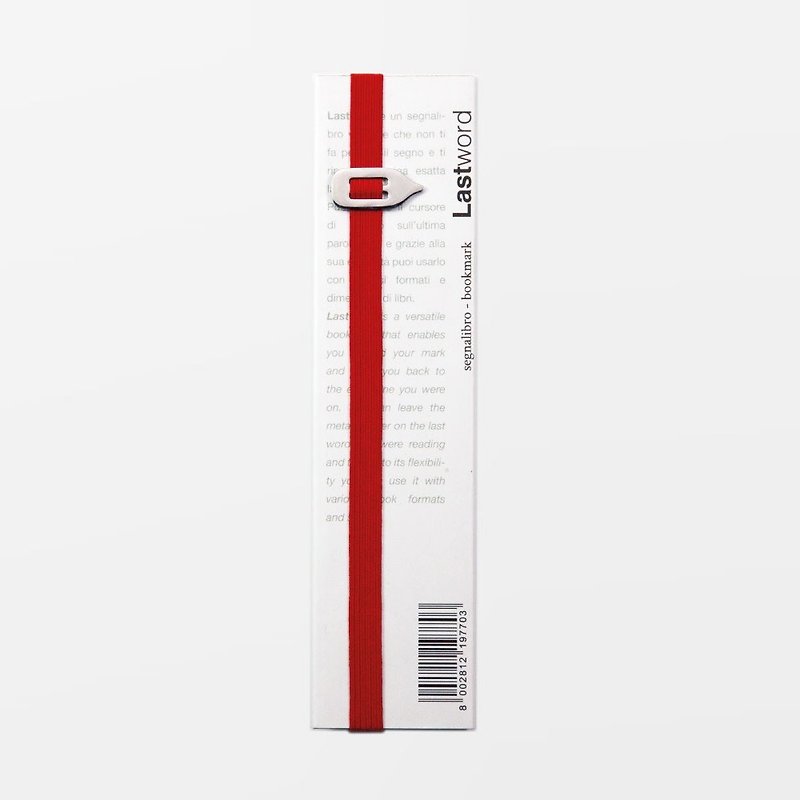 Italy pq Lastword Bookmark / Red - ที่คั่นหนังสือ - เส้นใยสังเคราะห์ สีแดง
