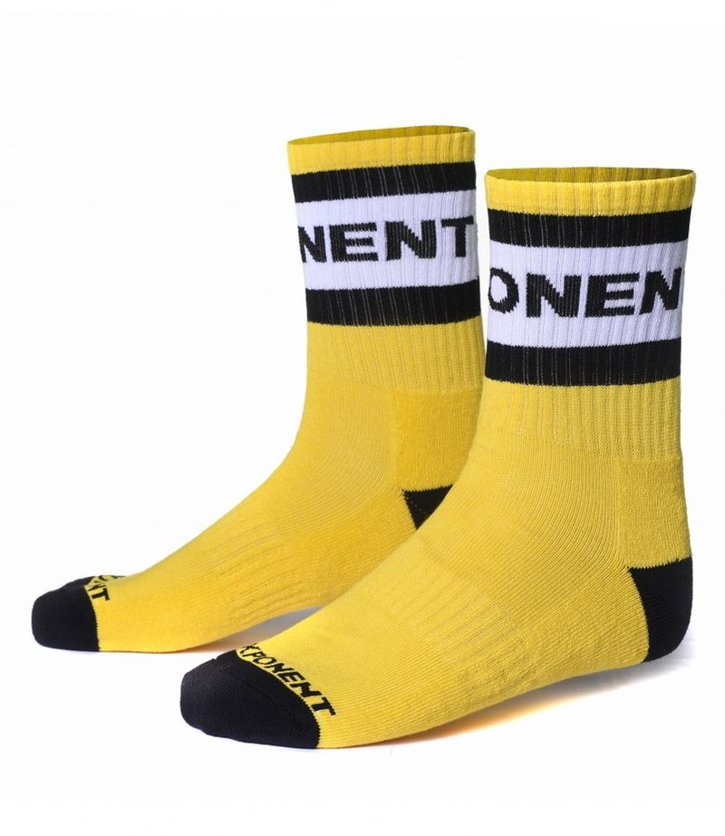 eXPONENT E-Armor GLOW Air cushion Socks - Yellow - ถุงเท้า - ผ้าฝ้าย/ผ้าลินิน สีเหลือง