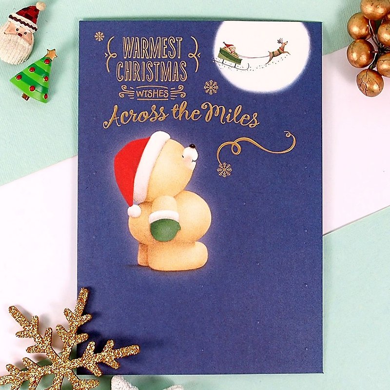 最溫暖的祝福 耶誕卡片【Hallmark-卡片 聖誕節系列】 - 卡片/明信片 - 紙 藍色