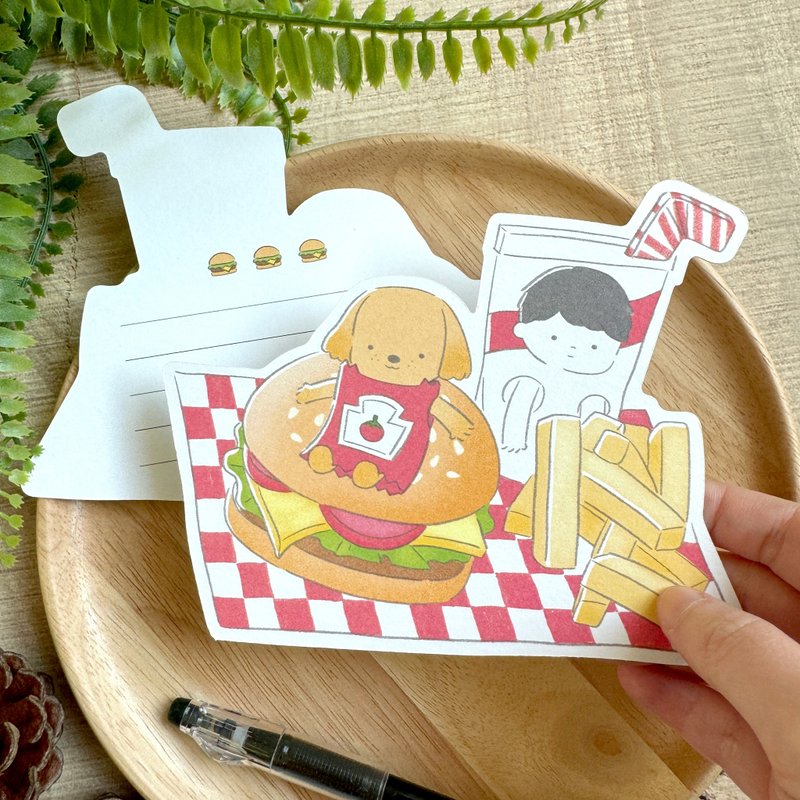 Burger n' Fries โปสการ์ด การ์ดไดคัท - การ์ด/โปสการ์ด - กระดาษ 