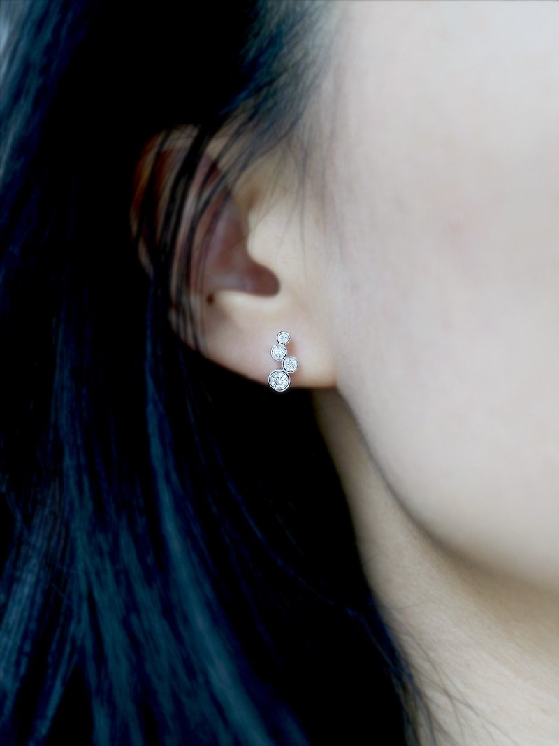 【Bubble 925silver earring】 - ต่างหู - เงิน สีใส