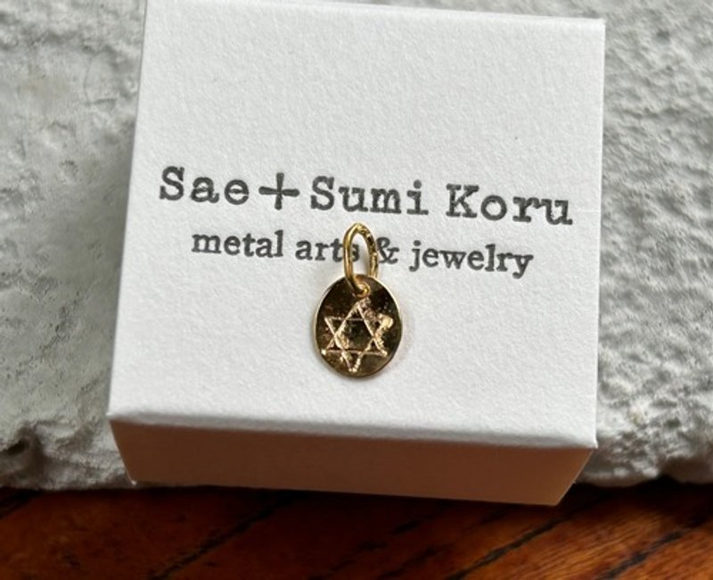 K24純金＋K22六芒星◇Star of David◇ダビデ王の星◇ペンダントトップ - 項鍊 - 其他金屬 