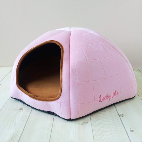 Lucky Me 寵物設計 冰屋2號- 粉紅泡泡 11種顏色 貓窩 貓奴入門款