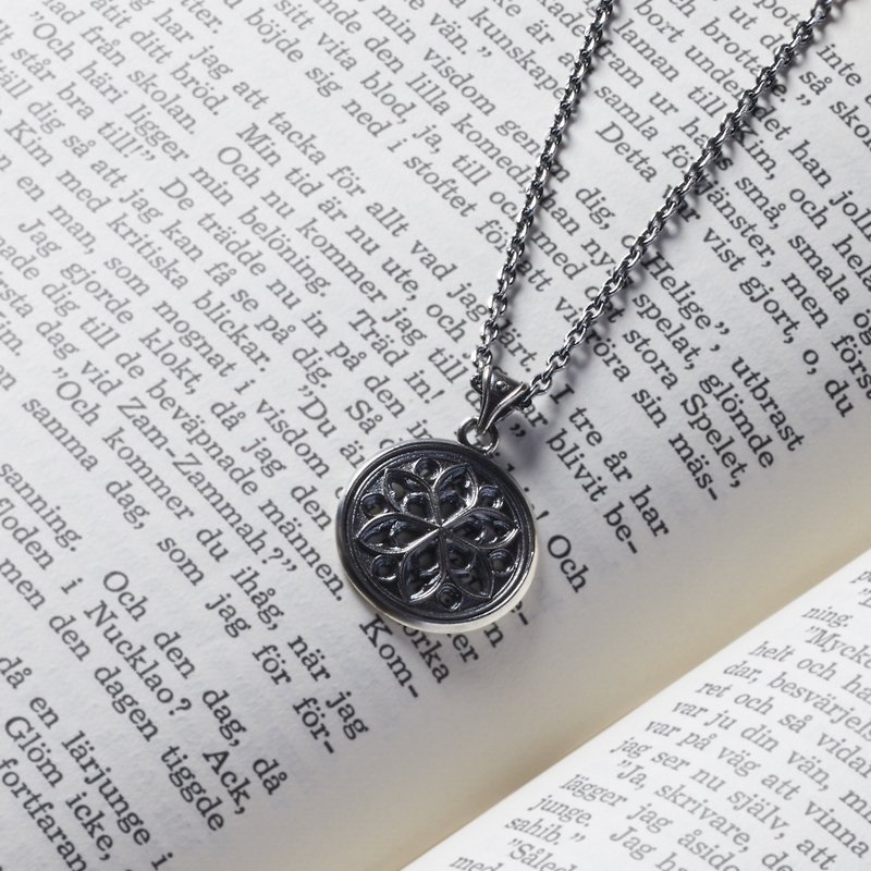 Azoth | Rosary Wheel Necklace - Necklaces - Sterling Silver Silver