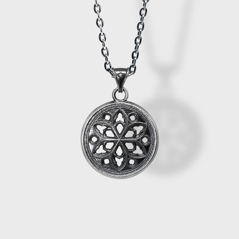 Azoth | 聖母玫瑰輪項鍊 - 項鍊 - 純銀 銀色