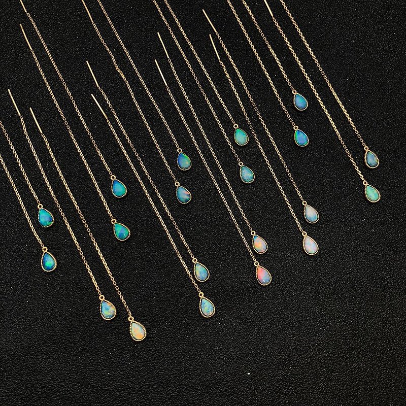 Starry Meteor 18k Opal Earrings Stud Earrings - Earrings & Clip-ons - Precious Metals 