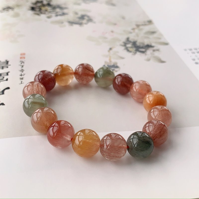 Yuancui-hair crystal bracelet - สร้อยข้อมือ - คริสตัล สีส้ม