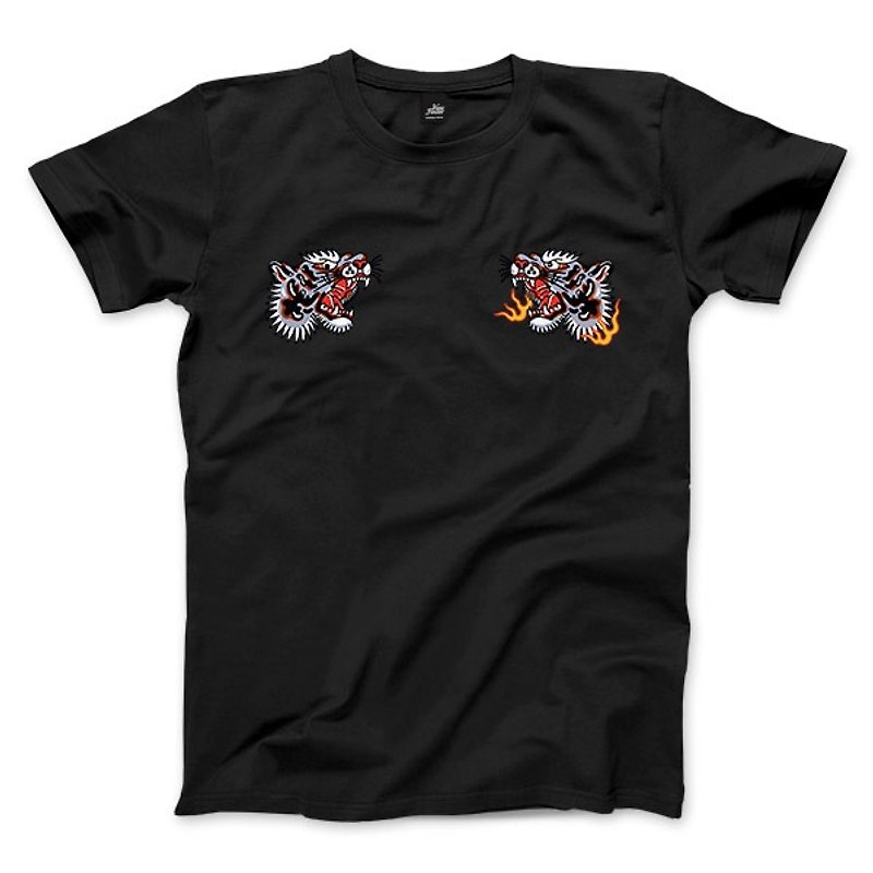 Tiger Fist - Black - Unisex T-Shirt - เสื้อยืดผู้ชาย - ผ้าฝ้าย/ผ้าลินิน 