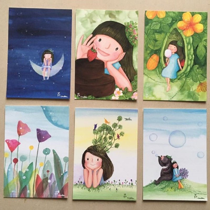 Qatar Selected Theme Story Postcards 6 Sets 36 Pieces - การ์ด/โปสการ์ด - กระดาษ สีเขียว