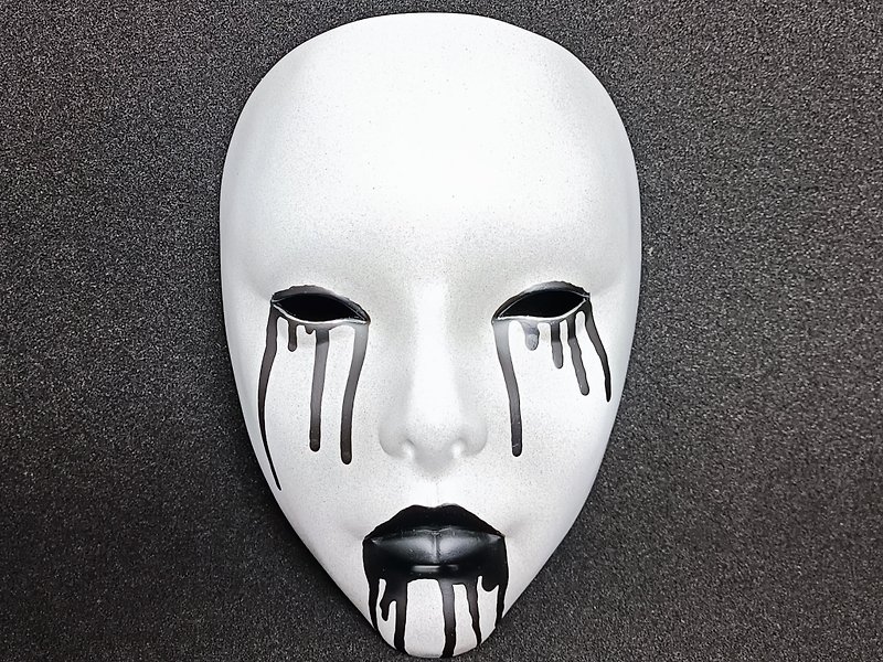Geisha Mask, Samurai Mask, Japanese Mask, Cosplay, Hallowen Mask, Hannya Mask. - Face Masks - Plastic Multicolor