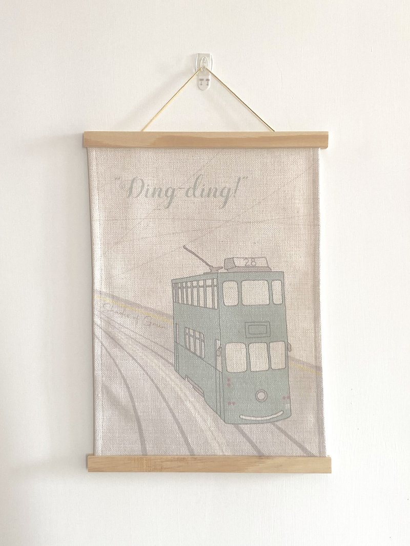 Hong Kong tram hanging cloth with hanging axle - Posters - Cotton & Hemp 
