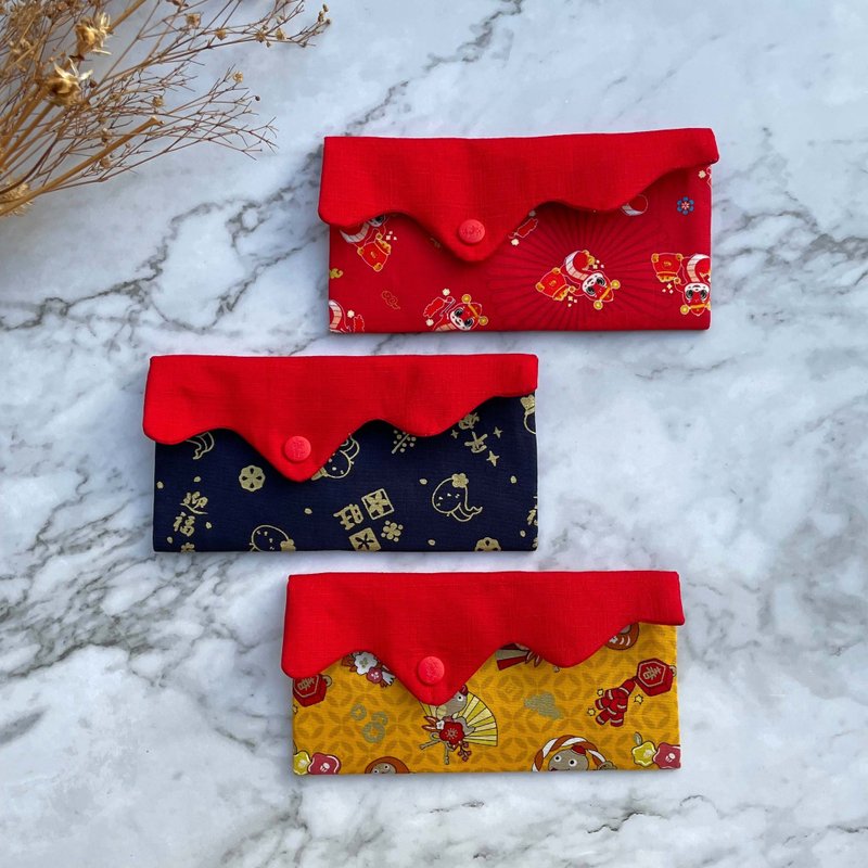 [Creative Red Envelope] Mount Fuji Red Envelope Bag Year of the Snake Red Envelope Cloth Red Envelope Passbook Envelope - Chinese New Year - Cotton & Hemp 