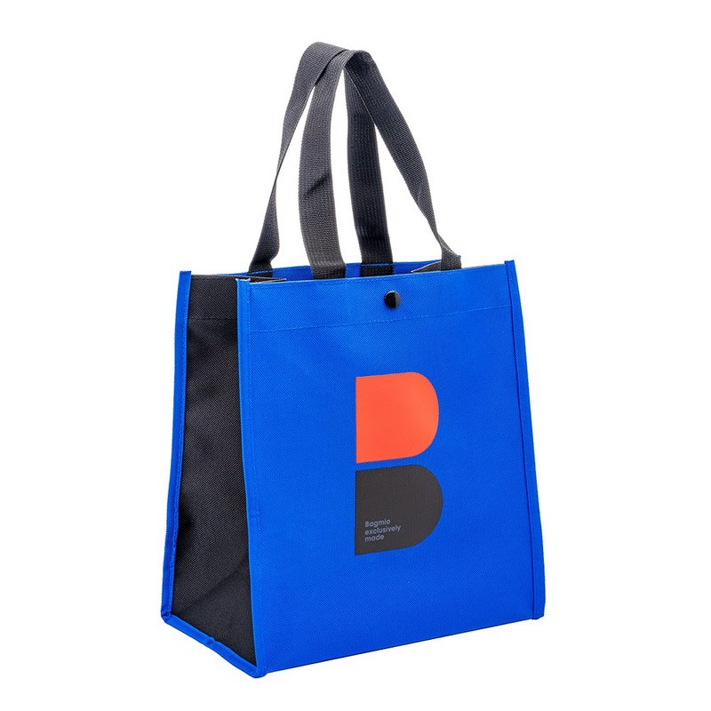 BAGMIO B LOGO 手提袋- 藍黑 - 手提包/手提袋 - 其他人造纖維 藍色