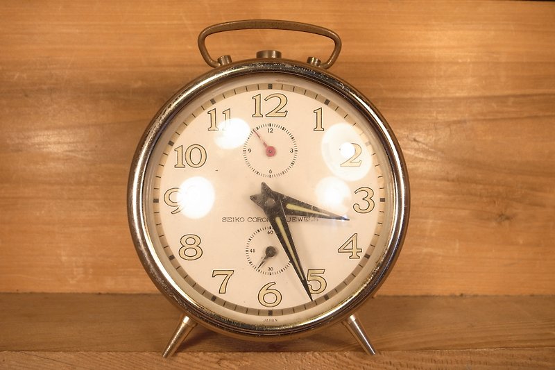 Old bone SEIKO orange mechanical alarm clock VINTAGE - นาฬิกา - โลหะ สีแดง
