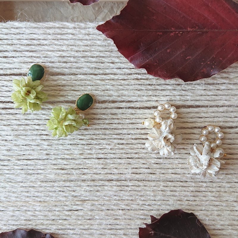 果實耳環 /玉米果系列 /免費改夾 /多款可選 - 耳環/耳夾/耳骨夾 - 植物．花 綠色