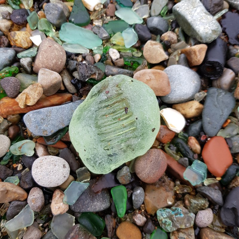 Huge partial insulator. Genuine sea glass P099 - Other - Glass Green