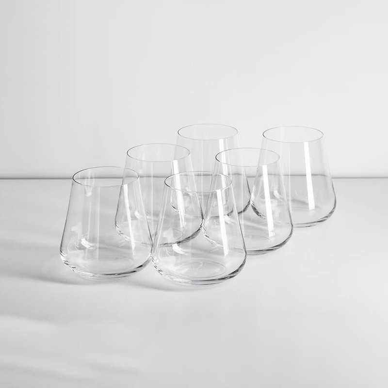 [Limited time 10% off] Austrian Gabriel-Glas Gabriel crystal machine stemless cups 6 pieces - Bar Glasses & Drinkware - Crystal 