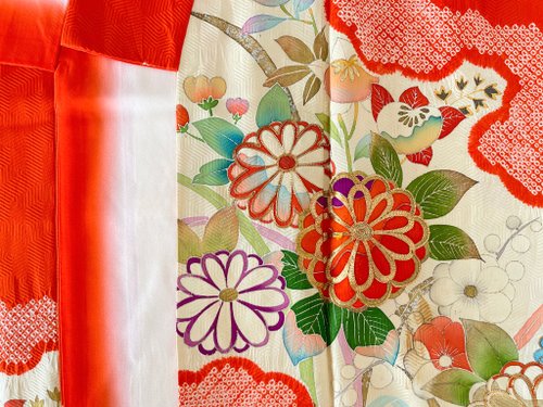 KIMONO, floral silk kimono, long kimono, kimono robe, maxi kimono