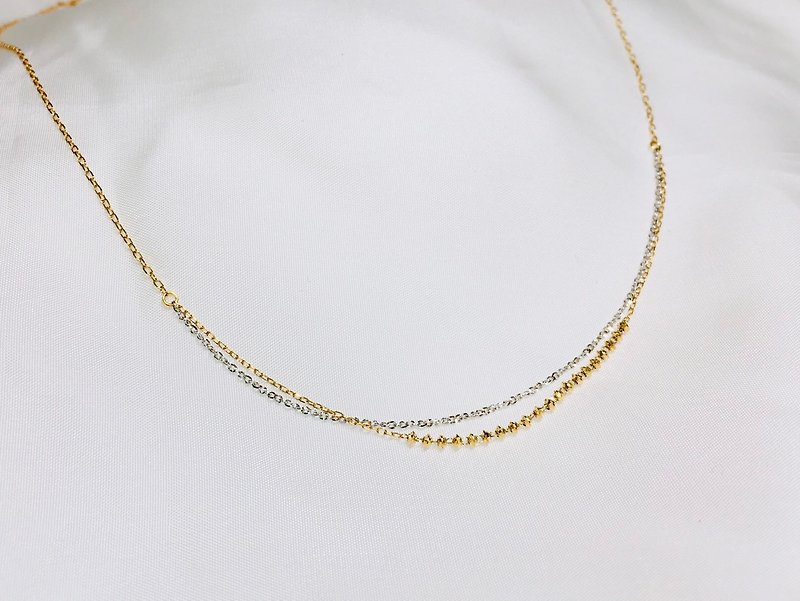 【Moriarty Jewelry】日本18K - 雙色雙鍊設計 - K金項鍊 - 項鍊 - 貴金屬 