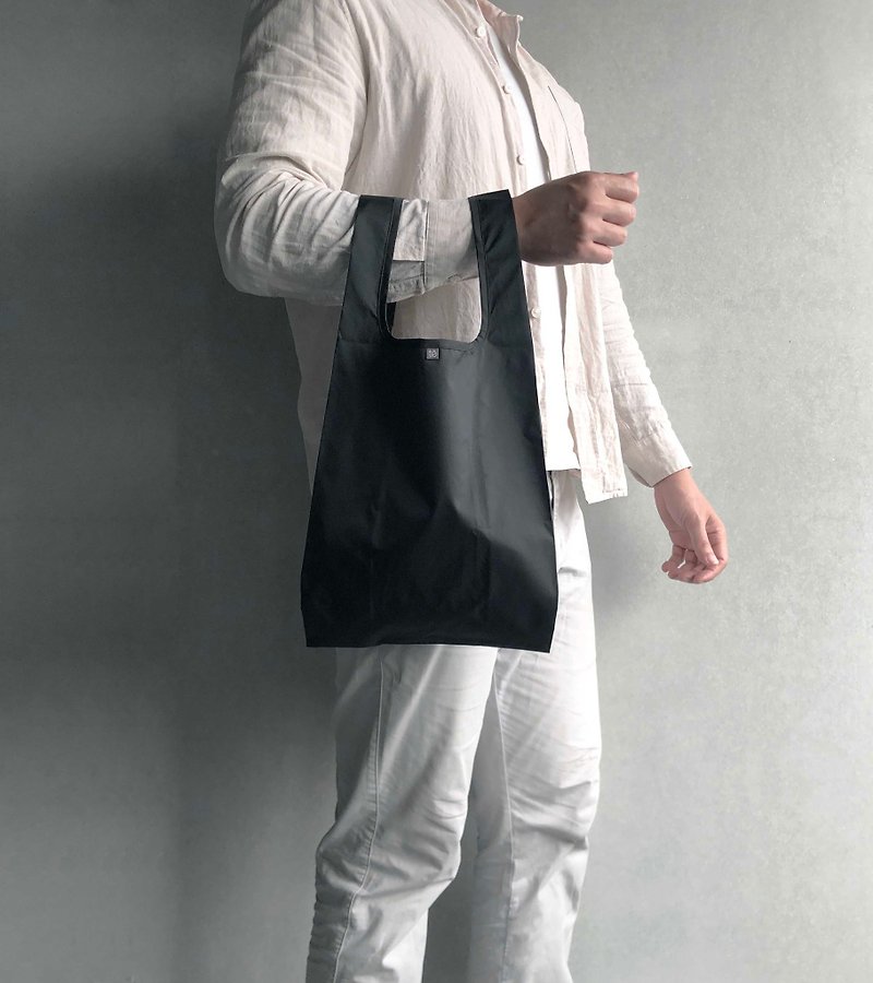 U3 reusable bag / Black Checker - กระเป๋าถือ - เส้นใยสังเคราะห์ สีดำ
