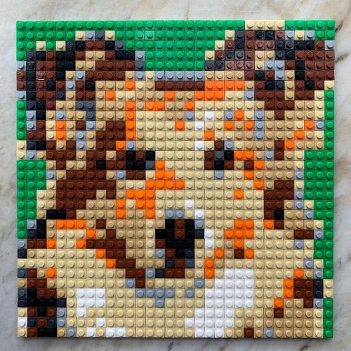 brickaproject 牧羊犬積木馬賽克拼圖