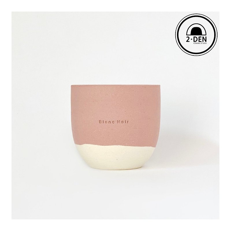 【Korea 2DEN Studio】Blanc Noir Series_Pawn Latte Pottery Pot_Pink Latte - ตกแต่งต้นไม้ - ดินเผา หลากหลายสี
