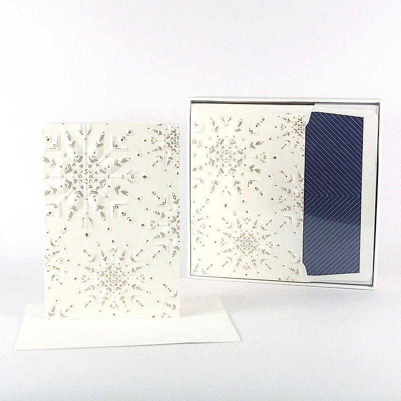 Snowflake Totem Christmas Box Cards 8 pieces [Hallmark-Card Christmas Series] - Cards & Postcards - Paper Multicolor