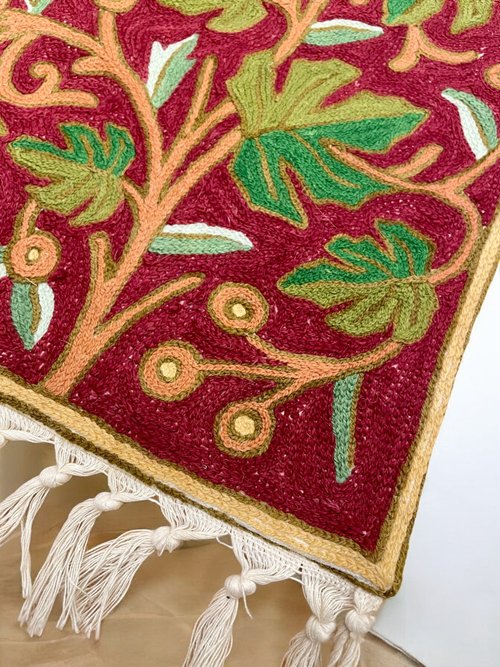 インドアンティーク刺繍敷物 0_eb6feeca0395ed8f31e147c5668f