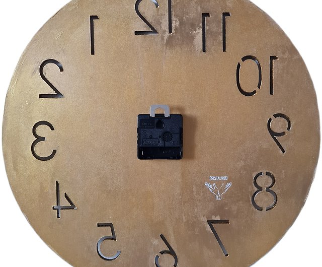 大きな質感のゴールドの壁時計ドイツの時計ムーブメントユニークな ...