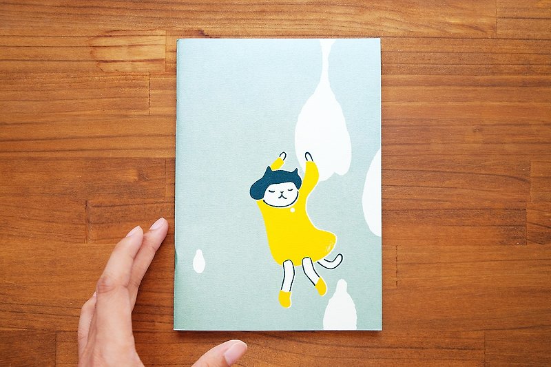 黄色い雨滴-64ページのグリッドノート - ノート・手帳 - 紙 透明