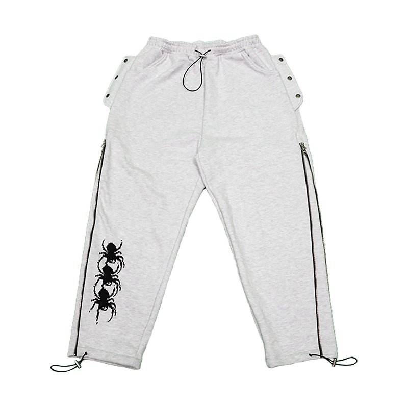 pants 001 - กางเกง - ผ้าฝ้าย/ผ้าลินิน สีเทา