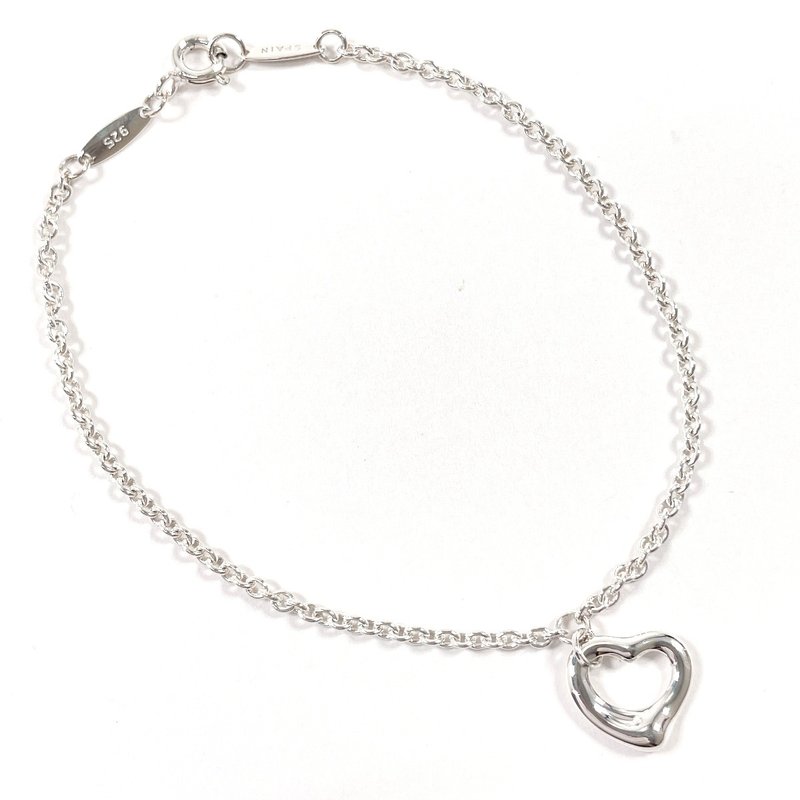 【日本直送 中古美品】ティファニー TIFFANY&Co. ブレスレット オープンハート エルサペレッティ シルバー925 新品仕上げ済み アクセサリー - 手鍊/手環 - 純銀 銀色