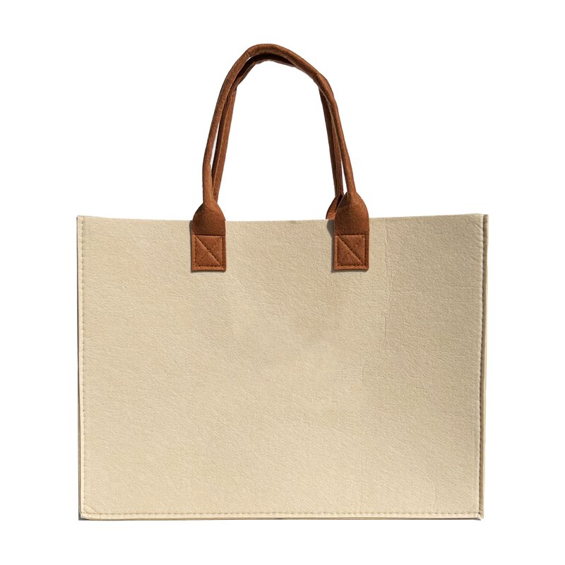 Felt bag plain color Khaki khaki - Handbags & Totes - Wool Khaki