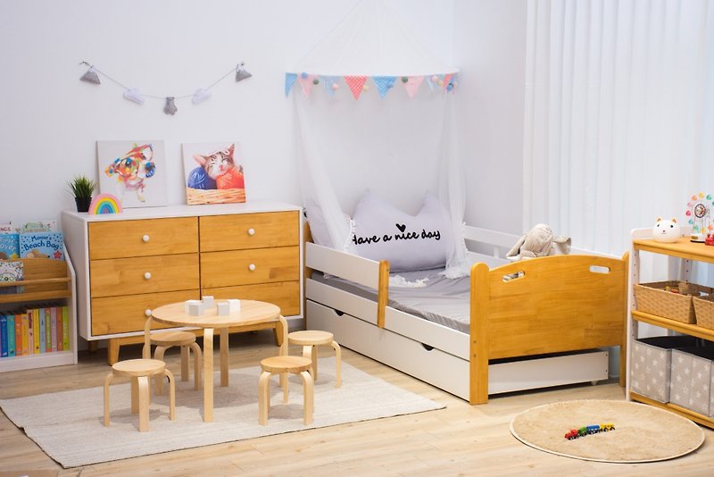 Little Prince Sleeping Dreams Single Bed Set - เฟอร์นิเจอร์เด็ก - ไม้ สีกากี