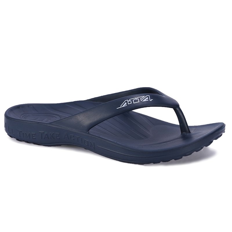 [ATTA] Simple flip-flop slippers with even pressure on the soles of the feet and arches - blue - รองเท้าแตะ - พลาสติก 