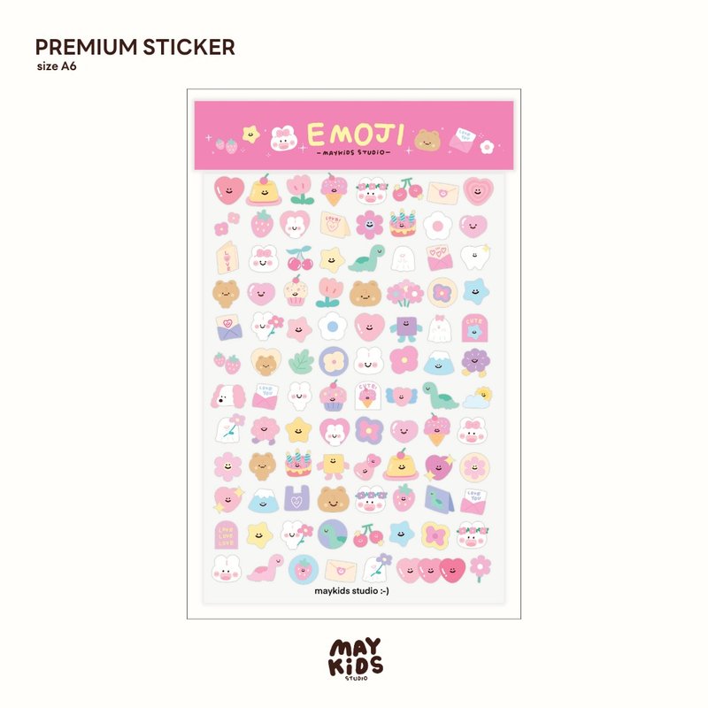 Emoji Sticker 09 - 貼紙 - 紙 粉紅色
