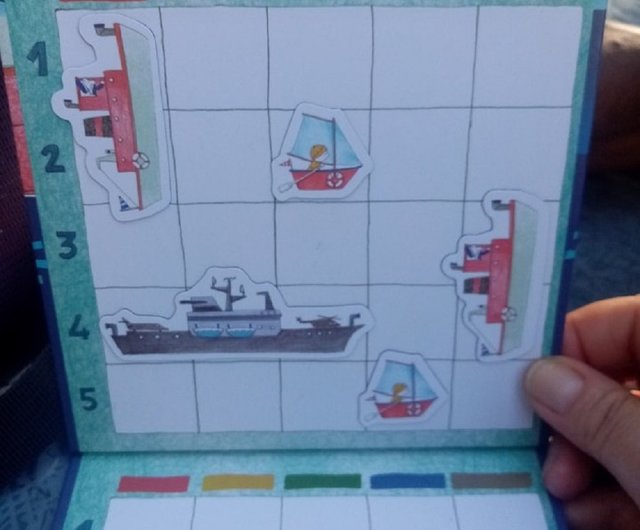 French Moulin Roty Magnet Game Book-Battleship Board - Shop