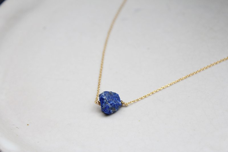 青金石原礦鏈項鍊 - 項鍊 - 水晶 藍色