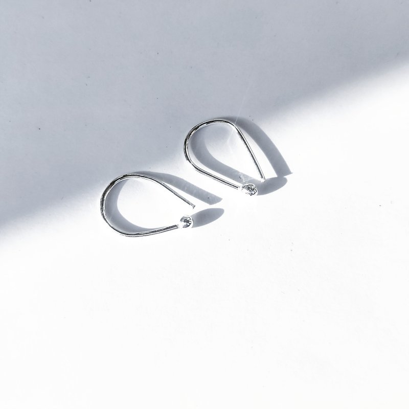 │ │ simple Silver studs point • No • earrings • earrings • Light designer original - ต่างหู - โลหะ 