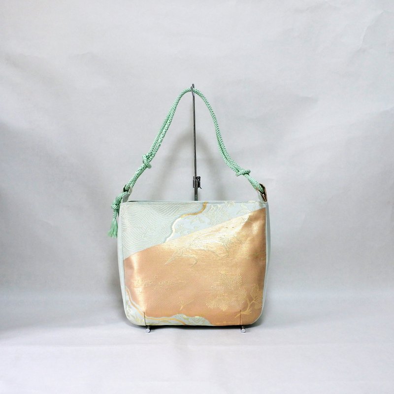 Shoulder bag made from obi - Messenger Bags & Sling Bags - Other Materials Orange