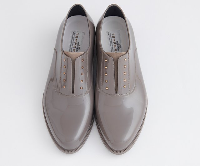 OMBRE (GREY) PVC OXFORD RAIN SHOES rain shoes - Shop temperate