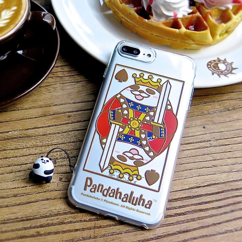 Pandahaluha. Panda. Design.TPU Soft.Ultra Slim.Transparent Colour .iPhone 8p - Phone Cases - Silicone Transparent