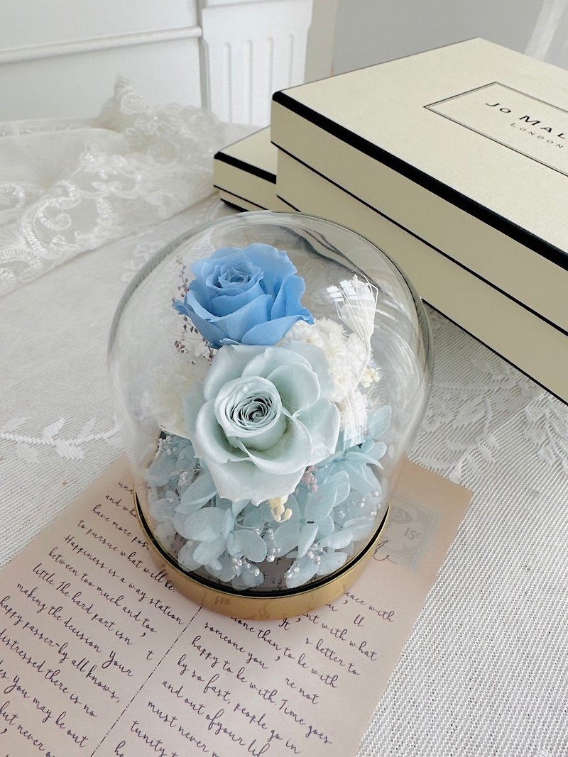 [Gardenia Art] Immortal glass bell flower / birthday gift / boudoir gift / lover gift - metal type - Dried Flowers & Bouquets - Plants & Flowers Pink