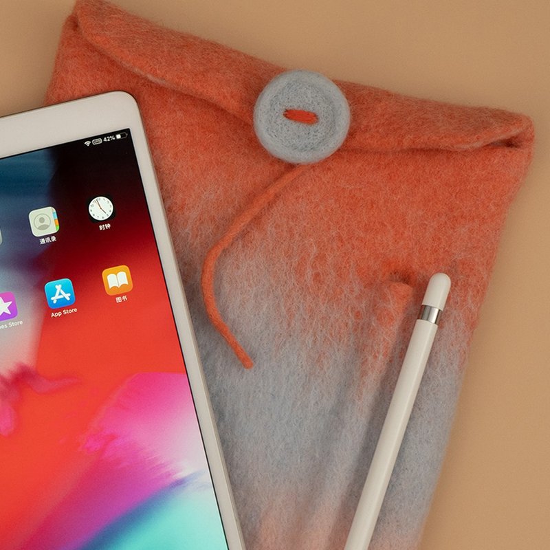 Ke artificial wool felt ipadair protective shell with pen slot ipad protective cover custom tablet apple notes - เคสแท็บเล็ต - ขนแกะ 