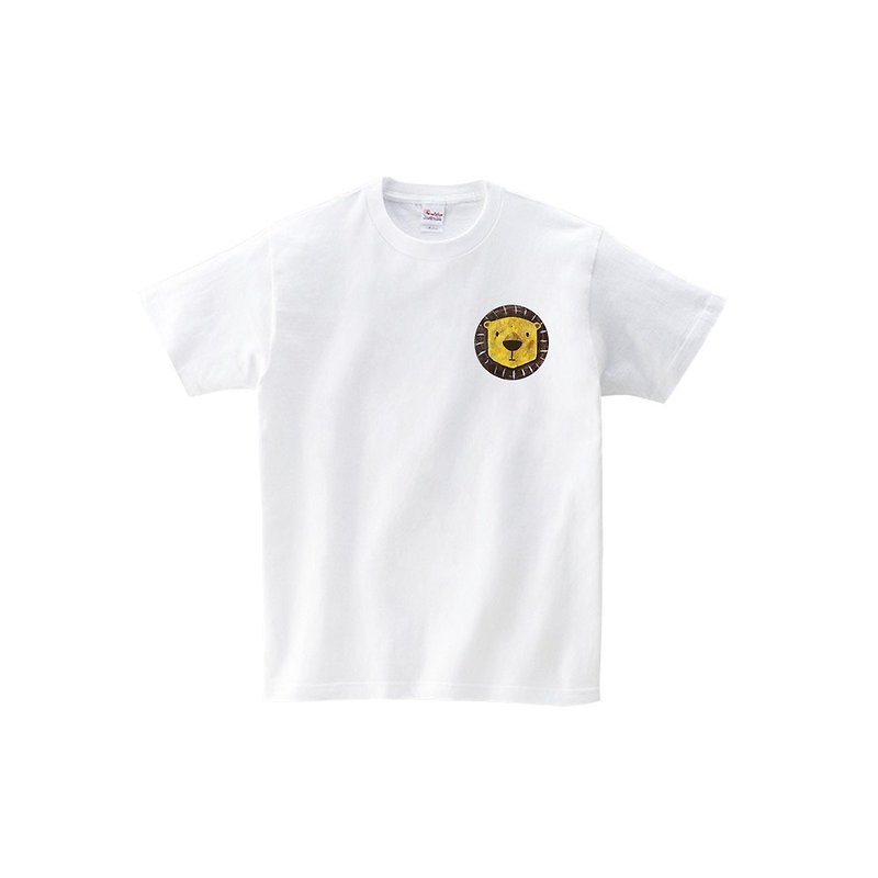 kami cotton unisex T-shirt | lion head / left chest - Unisex Hoodies & T-Shirts - Cotton & Hemp Multicolor