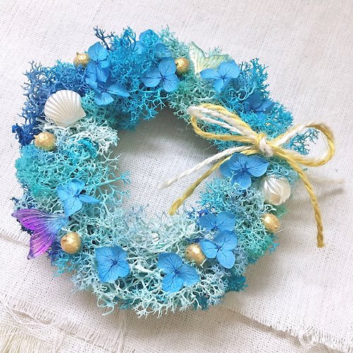 Daily Garden 花園哩趣 我們的藍調時光우리들의블루스 小美人魚珍珠手作花環 OceanWreat